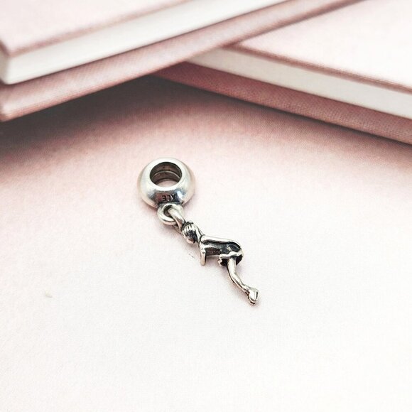 Pandora Figure Ice Skater Girl 925 Sterling Silver Charm Authentic - Picture 1 of 2